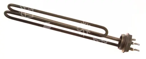 těleso topné 1600 W, L=385 mm, šroubovací s jímkou, M48x2